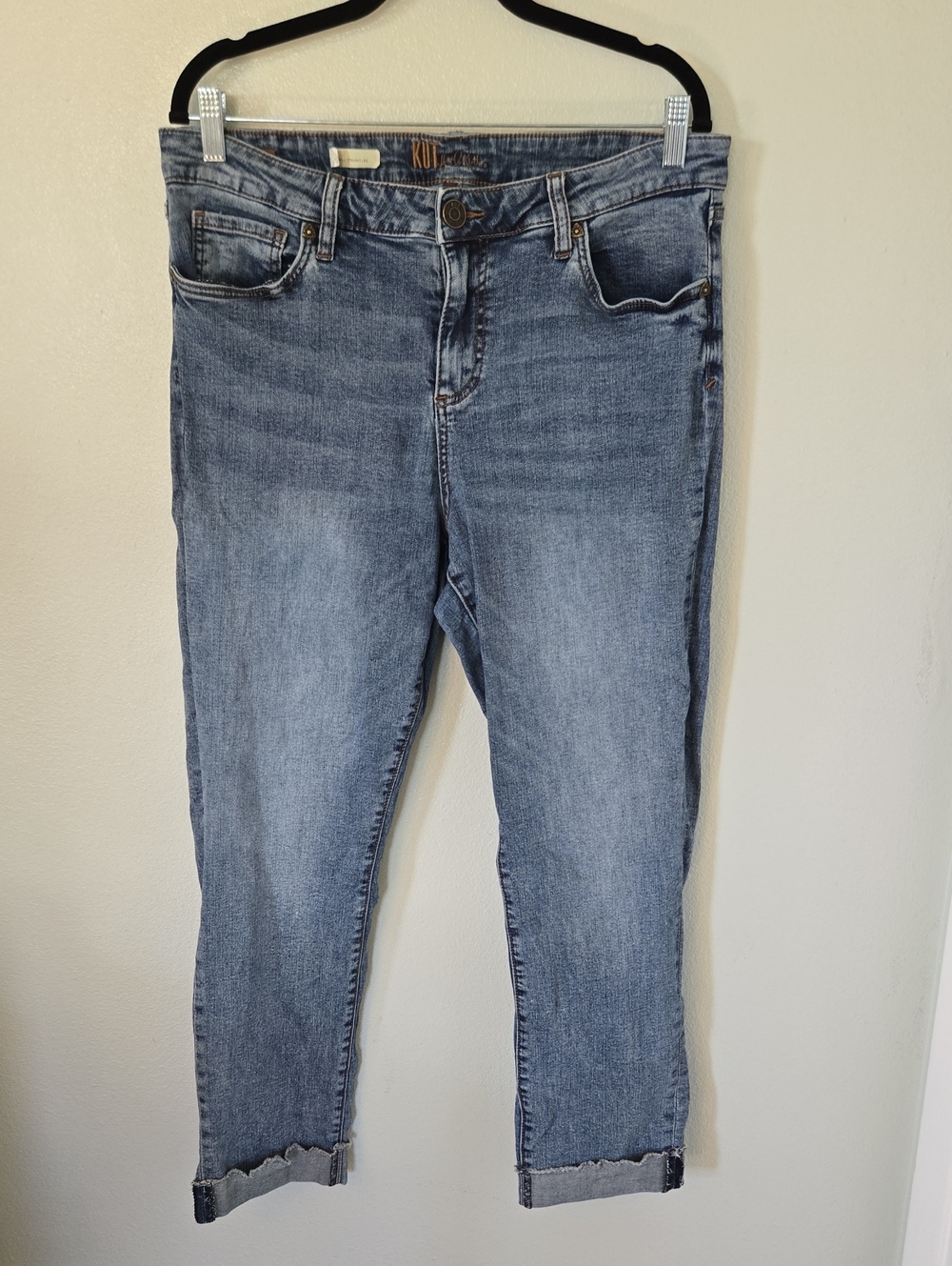 Kut From The Kloth | Asher Ankle Cuffed Straight Leg Jeans Size 14